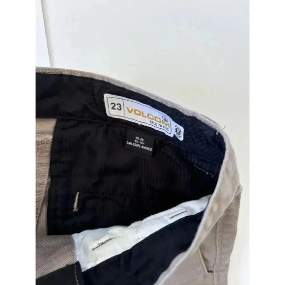 Volcom Size 23 True To This Khaki Pants - Picture 9 of 9